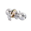 Stainless Steel Round Ball Privacy Door Knob Set Bathroom Handle Lock With Key For Home Door. 