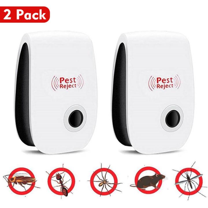 Migeet 2 Pack Ultrasonic Pest Repeller Electronic Plug in Pest Control Mosquito Repellent Mice Safe and Eco-Friendly