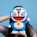 Children's toys female tall small pellet assembly compatible with LEGO bricks Doraemon blue fat difficulty fun gift boutique. 