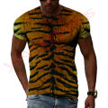 Summer Hip-Hop Style Leopard Tiger Animal Fur Graphic Creative Man T-shirts HD 3D Print Harajuku Round Neck Tee Short Sleeve Top. 