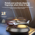 Solar Powered Rotation Helicopter Solar Aromatherapy Car Air Freshener Alloy+ABS Wooden Fragrance Auto Aroma Diffuser. 