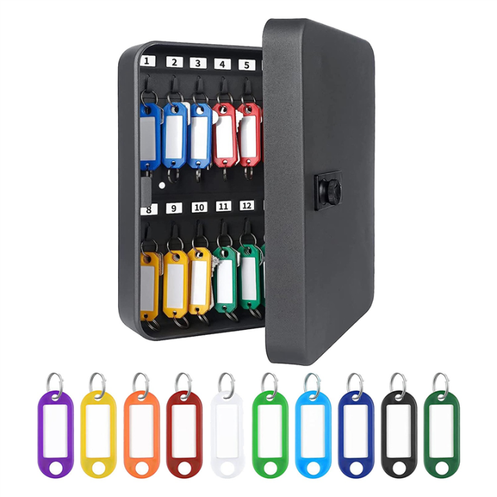 28-Key Cabinet Locks with Keys Wall Mounted Key Organizer with 40 Key Tag Labels Identifiers