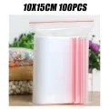 100pcs/pack- Resealable Zip Lock Bags -Self Seal Clear Plastic Poly Bag- Food Storage Package -Reclosable Vacuum Fresh Bag. 