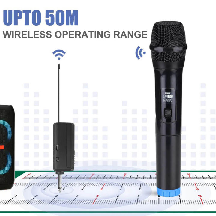 Wireless%20Professional%20UHF%20Microphone%20with%20Wireless%20Receiver%20%7C%20Wireless%20Mic%20FM%20Mic%20with%20Rechargeable%20Receiver%20Dynamic%20Handheld%20Microphones%20-%20Image%203