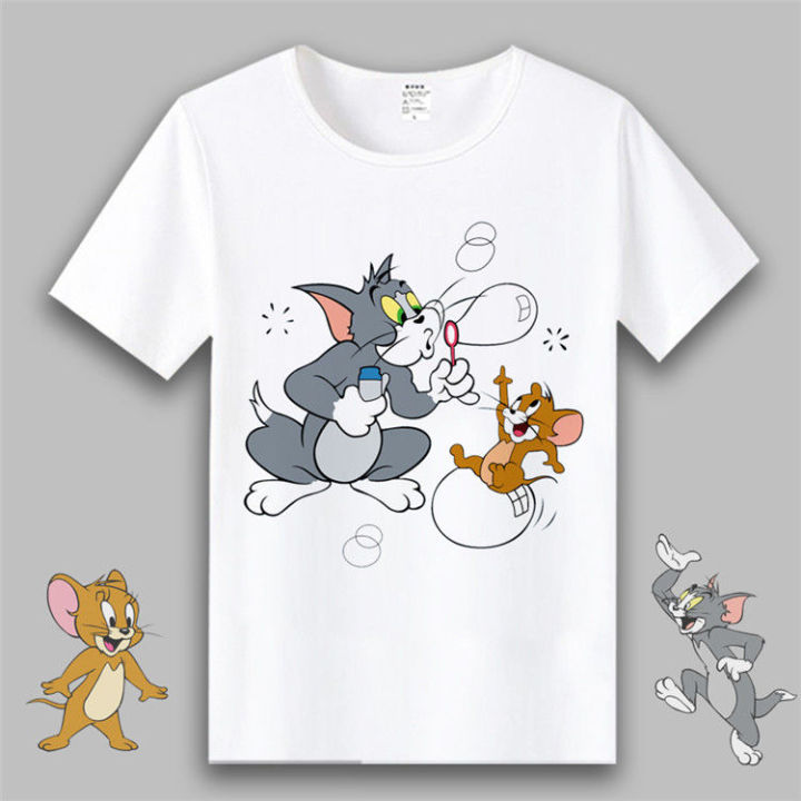Cat%20and%20Mouse%20Anime%20Short%20SleeveTT-shirt%20Student%20Male%20and%20Female%20Couple%20Business%20Attire%20Cartoon%20Clothes%20Tom%20Jerry%20Clothes%20Summer%20-%20Image%202