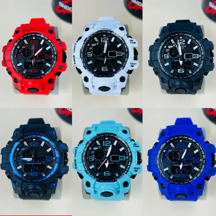 Sport Brand Men Sports Watches Dual Display Analog Digital LED Electronic Quartz Wristwatches Waterproof Swimming Military Watch