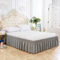 Bed Skirts,Wrap Around Bed Skirts with Adjustable Belts for Twin Beds 15 Inches Drop, Elastic Dust Ruffles, Easy Fit Wrinkle & Fade Resistant Silky Luxurious Fabric. 