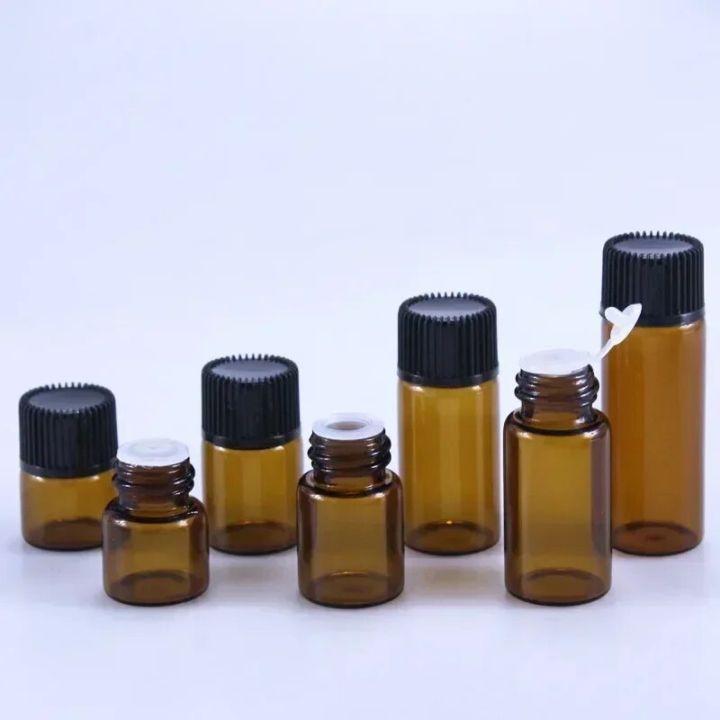 100pcs%201ml/2ml/3ml/5ml%20Empty%20Amber%20Glass%20Essential%20Oil%20Bottle%20Thin%20Glass%20Small%20Amber%20Dram%20Perfume%20Oil%20Vials%20Sample%20Test%20Bottle%20-%20Image%205