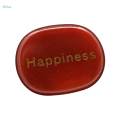 Small Engraved Stones, Polished Flat Oval Palm Stones Tumble Stones for Gifts Dorm Desk Night. 