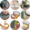 1 Rolls 3mm X 33m 108ft Heat Tape , Heat Transfer Tape , Heat Resistant Tape,Thermal Tape,Sublimation Tape,Heat Vinyl Press Tape,High Temperature Tape for DIY T-Shirt,Electronics,No Residue,, Brown. 