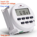 Hour Format Clock Special 12/24DC 12V 7 Days Weekly Programmable Digital Timer Switching Time Relay Control 12 Volt with Countdown Off. 
