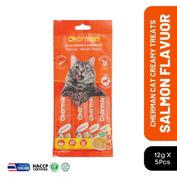 Cherman Cat Creamy Treat Salmon Flavor-12g X 5PCS