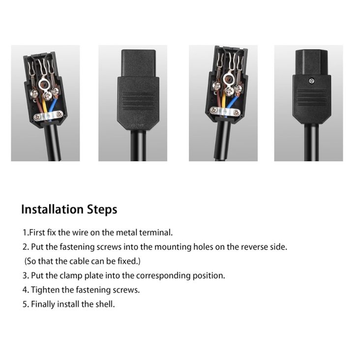 5PCS%20IEC%20C13%20Power%20Plug%20Connector%20C13%20Female%20Plug%20Power%20Adapter%20Connector%203%20Pin%20Power%20Socket%20250V%2010A%20AC%20Power%20Adapter%20-%20Image%204