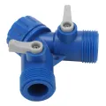 【ZOSR】Y-Shaped Connector Corrosion-resistant High-strength Acid-proof Y-Shaped Hose Connector Two-way Valve Distribution Interface for Garden Courtyard. 