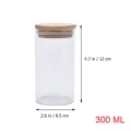Glass Jar with Bamboo Lid Sealed Canister Food Storage Bottles Container Storage　XINYAN. 