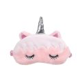 1PCS New 3D Unicorn Eye Mask Cartoon Sleeping Mask Plush Eye Shade Cover Eyeshade Suitable for Travel Home Party Gifts. 