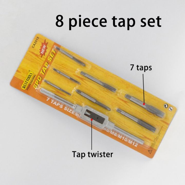 Professional%208pcs%20Tools%20DIY%20Metric%20Thread%20Tap%20Set%20Hand%20Tapping%20Tools%20Metal%20Screw%20Hole%20Tap%20Drill%20Set%20For%20Seven%20Tap%20Sizes%20-%20Image%207