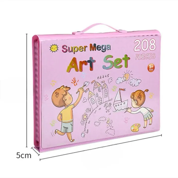 208Pcs/168Pcs%20Art%20Set%20Portable%20Drawing%20Painting%20Art%20Supplies%20Gifts%20Kids%20Teens%20Coloring%20Children's%20Gift,Kids%20Painting%20Drawing%20Art%20Set%20For%20Paint%20Drawing%20School%20Kid%20Stationery%20-%20Image%203