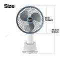 Portable Desktop Fan with Clip Cordless Rechargeable 1200mAh Fan Ventilator Cooler Multifunction Handheld Fan 3 Speed. 