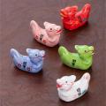 1pc Ceramic Chopsticks Holder Cute Dragon/pandan Shape Chopstick Stand Rest Rack Spoon Fork Holder For Dinner Table Decor. 