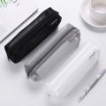 Transparent Stationery Pencil Bag Student Examination Dedicated Nylon Mesh Pen Case Unisex Large Capacity Makeup Pouch School Office Supplies. 