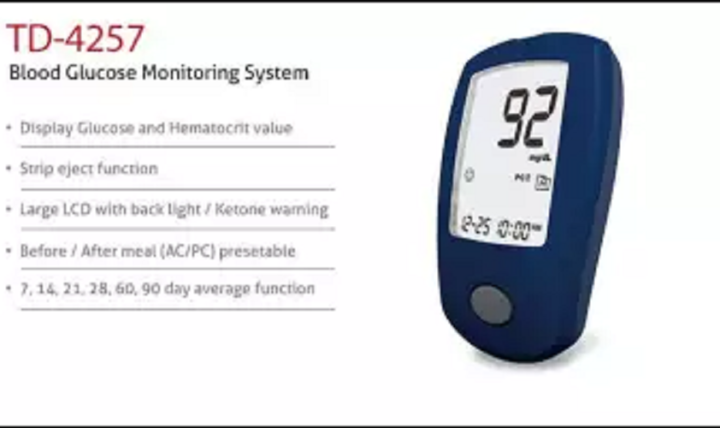 MEGA CHECK GLUCOMETER - TD-4257 -LIFETIME WARRANTY