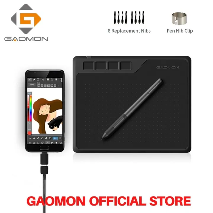 GAOMON%20S620%20Drawing%20Graphic%20Digital%20Tablet%20with%20Shortcut%20Keys%20and%208192%20Level%20Battery-Free%20Pen%20for%20Drawing%20Game%20OSU%20Supports%20Windows/Mac/Android%20(6.5%20x%204%7C)%20-%20Image%203