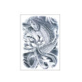 Full back large tattoo sticker waterproof temporary tattoos carp Lotus Dragon Buddha fake tatoo body art painting for men women. 