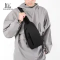 LouisWill Men's Shoulder Bag Waterproof Oxford Cross Body Chest Bags Double Layer Zipper Bag High-Capacity Messenger Bag Male Waist Fanny Pack Bag Travel Phone Pouch Fashion Chest Bag. 
