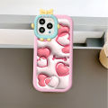 DuBaiNi For Realme C15 3D Luxury Lover Heart Case Bowknot Mobile Phone Soft Silicone Phone Cases Shockproof Back Cover Girl. 