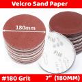 10Pcs 7 inch 180mm Velcro Sand Paper Grit #180. 