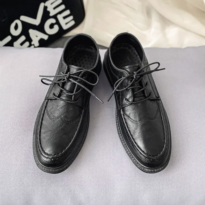Spring%20and%20Autumn%20Men's%20Shoes%20Elevator%20Wild%20Business%20Leather%20Shoes%20Korean%20Style%20Trendy%20Non-Slip%20All-Match%20Best%20Man%20Shoes%20Casual%20Black%20Shoes%20Work%20-%20Image%205