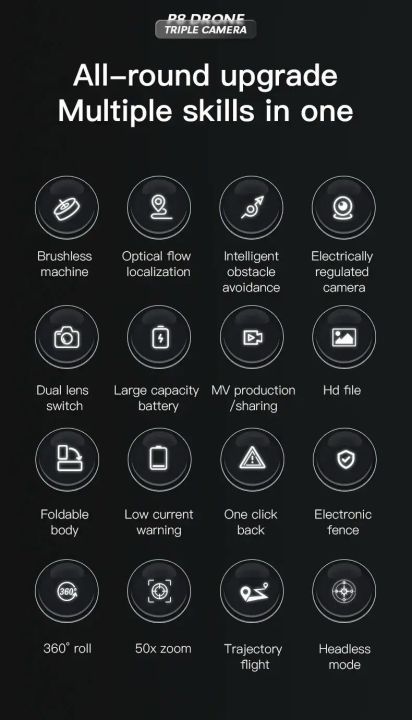 New%20P8%20PRO%205%20Lens%20Drone%20%20High-Definition%20Aerial%20Photography%20Positioning%20Folding%20Remote%20Control%20Flying%20Camera%20360%20flip%20Esc%20Cameras%20with%20Free%20Bag%20-%20Image%208