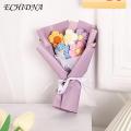ECHIDNA Crochet Flower Bouquet Vibrant Color Colorful Hand Woven Flower Bouquet Valentine's Day Gift. 