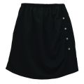 Women /Ladies/Girls Treading Fashion Stylish Hot Mini Short Tight Cotton Rib Fabric Rib Skirt And Terry Fabric Sexy Upskirt Button Terry Skirt In Black Solid Colors For Night Club Party Livestream Mini Sexy Skirt. 