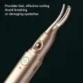 Safe to Use Eyelash Curler Usb Rechargeable Electric Eyelash Curler Trimmer Quick Heating 2-in-1 Multifunctional Tool for Perfectly Curled Lashes Groomed Brows Portable Easy to Use. 