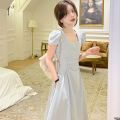 Formal dress square dinner ceremony pleated thin cheese actress c women's dress method. 