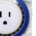 2X 24 Hour Timer Socket Mechanical Program Timer Switch Socket 230V Wall Outlet Protector Energy Saveing(US Plug). 