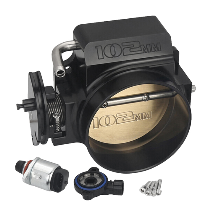 Black 102mm Throttle Body + IAC Position Sensor for LS1 LS3 LS6 LSX LS7 ...
