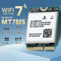 MT7925 WIFI7 TRI-BAND (2.4GHZ + 5GHZ + 6GHZ) + BT 5.4 WIFI CARD (WIFI 7) FOR LAPTOP. 