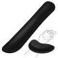 S Gel Memory Foam Set Keyboard Wrist Rest Pad, Mouse Wrist Cushion Support for Office, Lightweight,Black. 