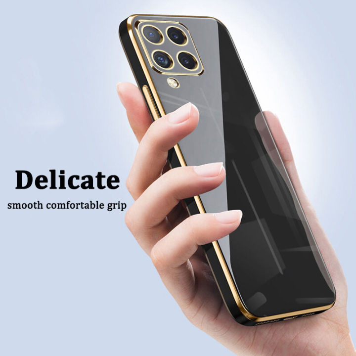 AnDyH%20Phone%20Case%20for%20Samsung%20Galaxy%20A12/A22%204G(LTE)/A12/A42%205G/M22%20/M62/F62%20New%20Luxury%20Soft%20Cubic%20Straight%20Edge%20Casing%20Fashion%20Upgraded%20Camera%20Protection%20Electraplating%20Anti-fingerprint%20Shockproof%20Protective%20Back%20Cover%20-%20Image%203