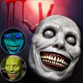 【HUT】 Halloween Creepy Smile Horror Mask Adult Half "Exorcist" Green White Demon Mask Cosplay Props The Evil Party Masks Accessorie. 