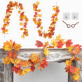 Seasonal Decoration Thanksgiving Home Decor Autumn Leaves Garland Foliage String Hanging Rattan Decoration. 
