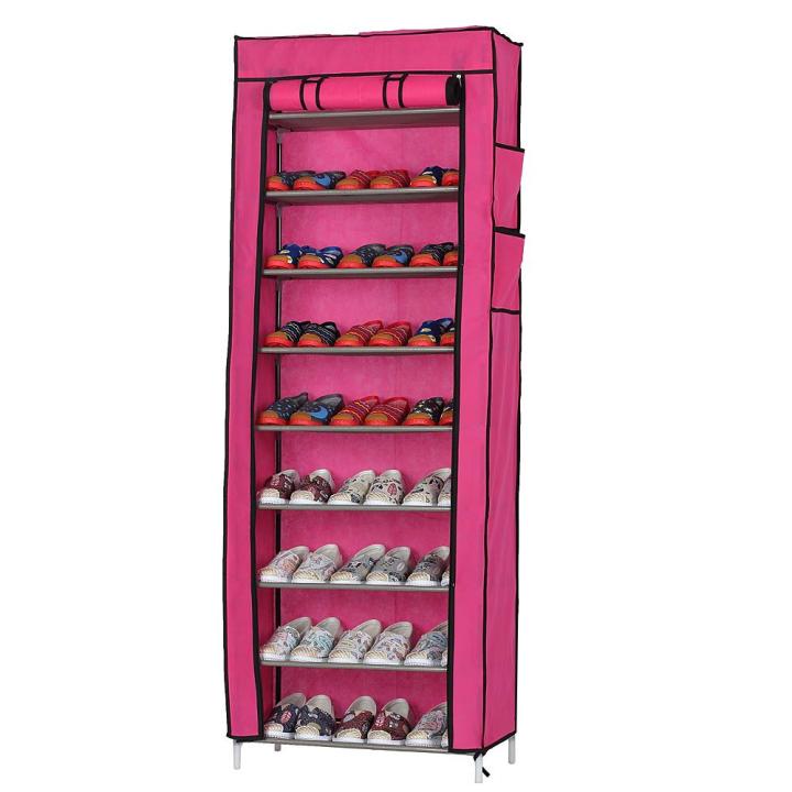 Quality%20Steel%20Tube%209%20Layer%20Shoe%20Rack%20With%20Cover%20-%20Image%204