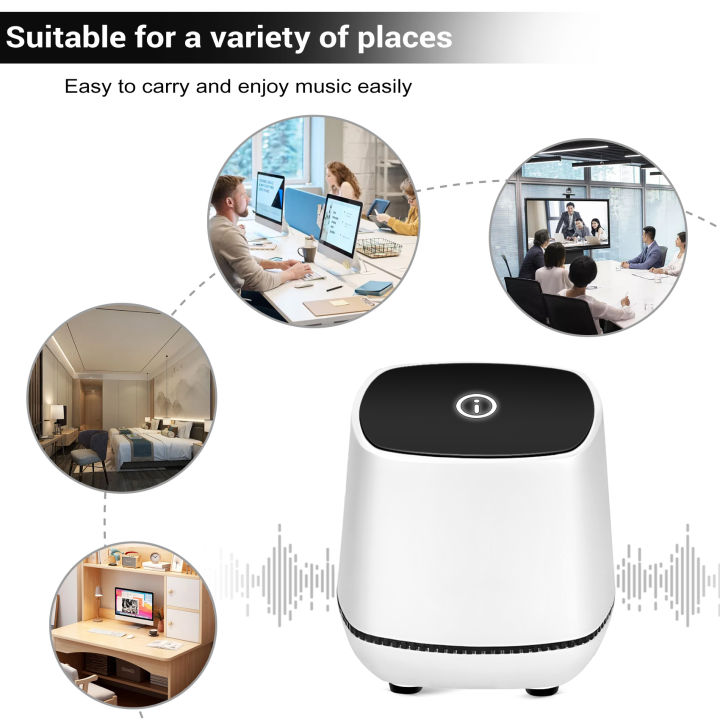 Mini Desktop Speaker USB Powered and 3.5mm Audio Input Wired Computer ...