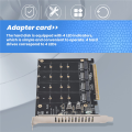 4 Port NVMe to PCIE Adapter Card M.2 NVME to PCIe X16 Adapter. 