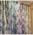 Ready made eyelet curtains - Leaf Print. 