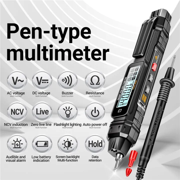 A3005%20Digital%20Multimeter%204000Count%20AC/%20Tester%20Portable%20Non-Contact%20Voltmeter%20Sensor%20Black%20-%20Image%202