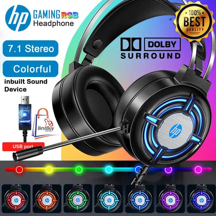 Hp H120G 7.1 Stereo Gaming Headphone With Mic Noise Cancellation and RGB Light Gaming Headset